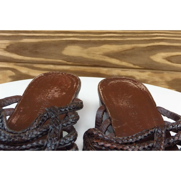Cole Haan Resort Sz 8 M Brown Flip Flop Leather Women Sandals 1530 - Picture 3 of 8
